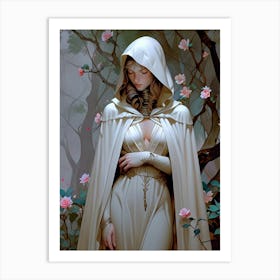 White Cloak Art Print