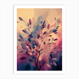 Abstract Leaves Painting 1 Art Print