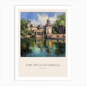 Parc De La Ciutadella Barcelona Spain 4 Vintage Cezanne Inspired Poster Art Print