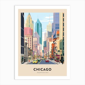 Magnificent Mile 3 Chicago Travel Poster Art Print