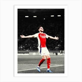 Declan Rice Of Arsenal Celebrates Art Print