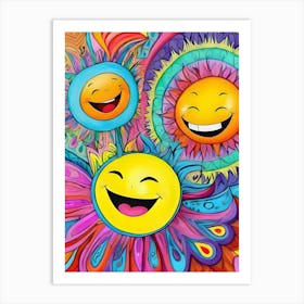 Smiley Faces-Reimagined Art Print