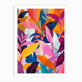 Colorful Leaves 6 Art Print