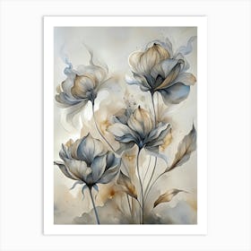 Ethereal Flowers 1 Art Print