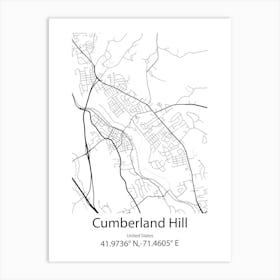 Cumberland,United States Minimalist Map Art Print