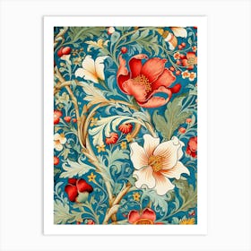 Floral Wallpaper 147 Art Print