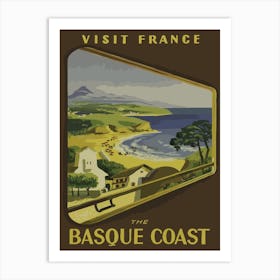 Basquoe Coast From The Train Window Art Print