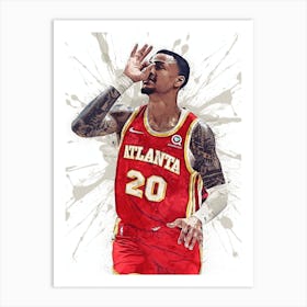 John Collins Atlanta Hawks Art Print