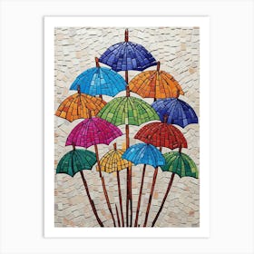 Mosaic Umbrellas 1 Art Print