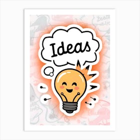 Ideas Sticker Art Print