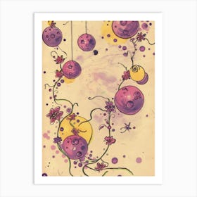 Purple Spheres Art Print