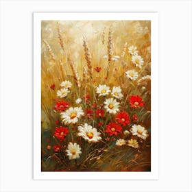 Daisies In The Meadow 10 Art Print