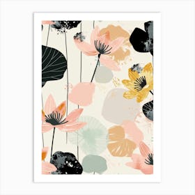 Lotus Flower Pattern 1 Art Print