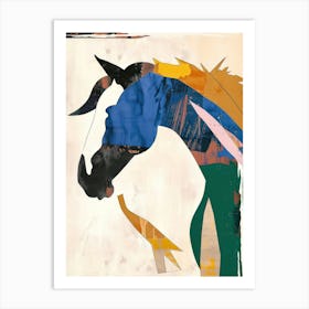 Horse 1 Cut Out Collage Art Print