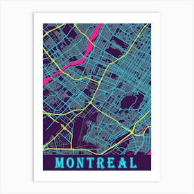 Montreal Map Poster 1 Art Print