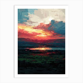 Sunset | Pixel Art Series 3 Art Print