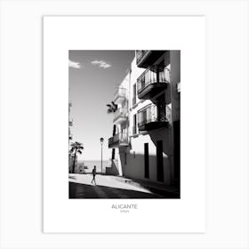 Poster Of Alicante, Spain, Black And White Analogue Photography 3 Art Print