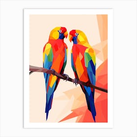 Parrot Minimalist Abstract 4 Art Print
