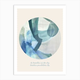 Affirmations As Boundless As The Sky, Limitless Possibilities Fly Art Print
