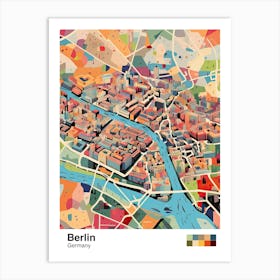 Berlin, Germany, Geometric Illustration 4 Poster Art Print