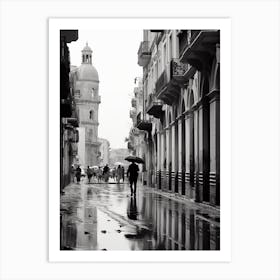 Palermo, Italy,  Black And White Analogue Photography  3 Art Print