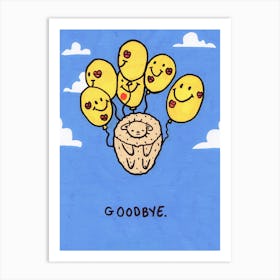 Goodbye dog Art Print