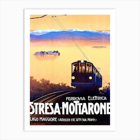 Stresa Mottarone Railway, Italy Art Print