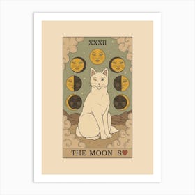 The Moon Cat Art Print