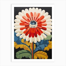 Flower Motif Painting Chrysanthemum 3 Art Print