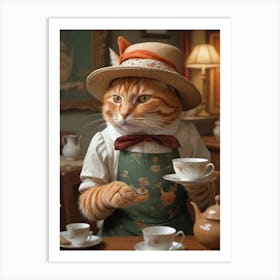 Cat In A Hat 9 Art Print