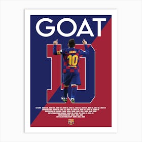 Lionel Messi Barcelona 8 Art Print