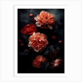 Dark flowers 1 Art Print