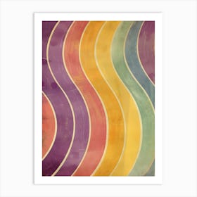 Abstract Wavy Background Art Print