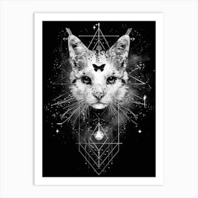 Cat Head Art Print