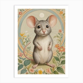 Mouse In The Moonlight Art Print