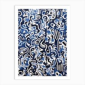'Blue And White' 5 Art Print
