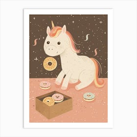 Unicorn & Rainbow Sprinkle Donuts 2 Art Print