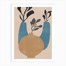 Vases With Plants Art Print