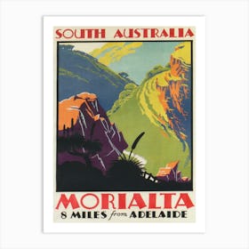 Morialta, South Australia Vintage Travel Poster Art Print