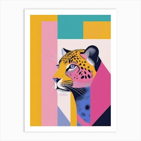 Graphic Leopard Portrait Art Print