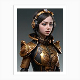 Steampunk Girl Art Print