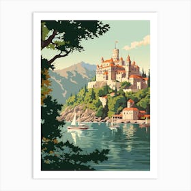 Bosphorus Cruise Prince Islands Pixel Art 5 Art Print