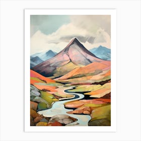 Ben Vorlich Loch Earn Scotland 2 Mountain Painting Art Print