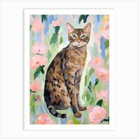 A Ocicat Cat Painting, Impressionist Painting 2 Art Print