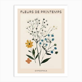 Spring Floral French Poster  Gypsophila 2 Art Print