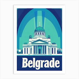 Aihrgdesign A 1970s Inspired Travel Poster For Belgrade 4 Art Print