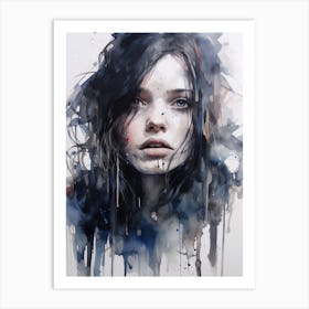 Surprised Moods Watercolor Art Print