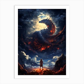 Dragon In The Sky Art Print