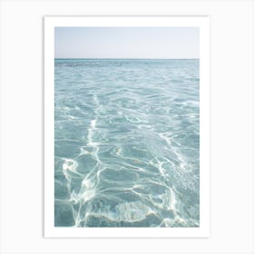 Clear Blue Sea Water Art Print