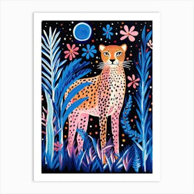 Cheetah In The Jungle, Matisse Inspired Art Print